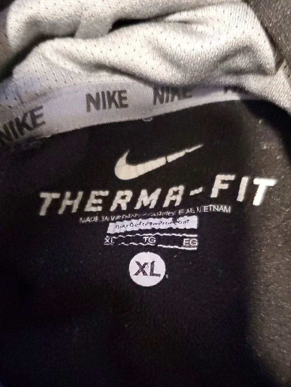 Nike Black Pullover Hoodie with Diagonal Reflective Logo